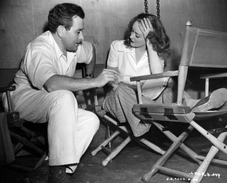 William Wyler et Bette Davis sur le tournage de "La Vipère" (1941)